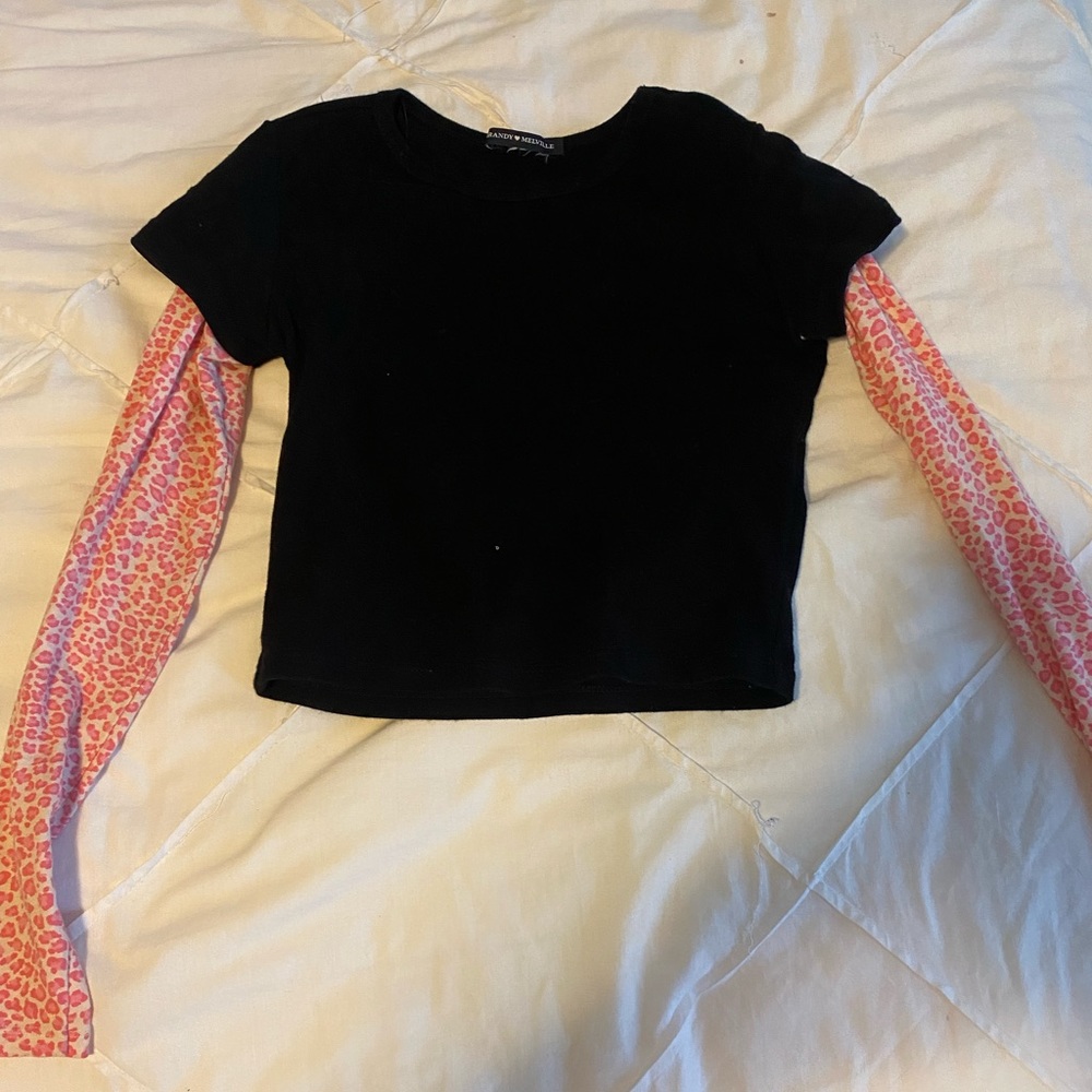 Brandy Melville pink cheetah long sleeve